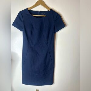 Theory Rikae Sleeveless Stretch Sheath Dress in Navy Blue